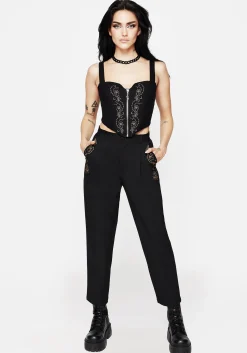 Rosethorn Embroidered Corset Top