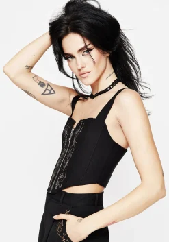 Rosethorn Embroidered Corset Top