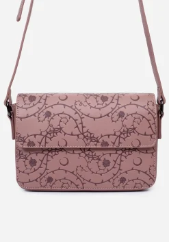 Rosethorn Floral Debossed Crossbody Bag