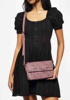 Rosethorn Floral Debossed Crossbody Bag