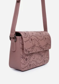 Rosethorn Floral Debossed Crossbody Bag