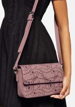 Rosethorn Floral Debossed Crossbody Bag