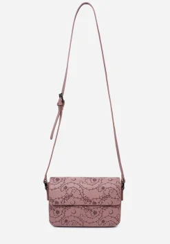 Rosethorn Floral Debossed Crossbody Bag