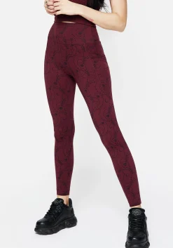 Rosethorn Floral Print Athleisure Sports Leggings
