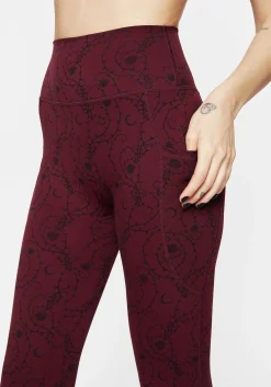 Rosethorn Floral Print Athleisure Sports Leggings