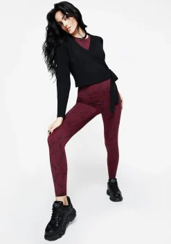 Rosethorn Floral Print Athleisure Sports Leggings