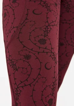 Rosethorn Floral Print Athleisure Sports Leggings