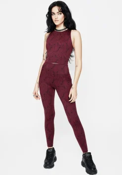 Rosethorn Floral Print Racerback Athleisure Sports Top