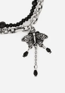 Rowan Moth Mixed Chain Bracelet