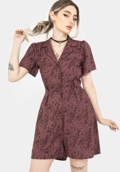 Roxana Moth Foxglove Button Down Playsuit