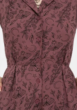 Roxana Moth Foxglove Button Down Playsuit