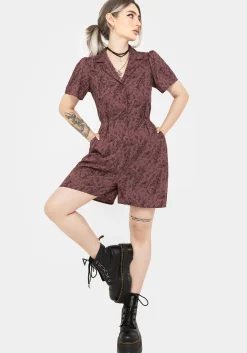 Roxana Moth Foxglove Button Down Playsuit