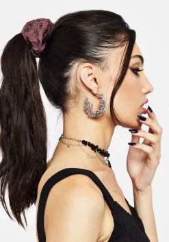 Roxana Moth Foxglove Hair Scrunchie