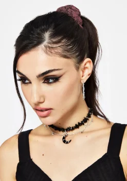 Roxana Moth Foxglove Hair Scrunchie