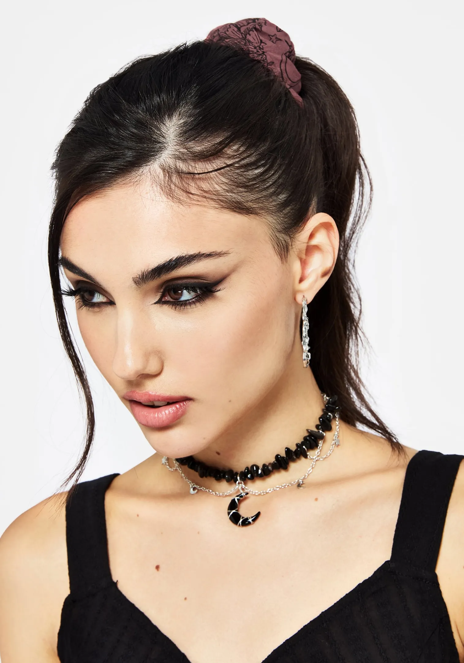 Roxana Moth Foxglove Hair Scrunchie