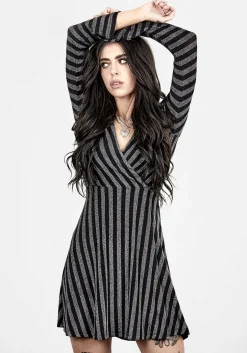 Roxy Glitter Mock Wrap Dress