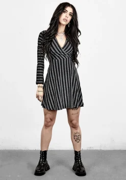 Roxy Glitter Mock Wrap Dress