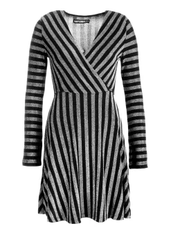 Roxy Glitter Mock Wrap Dress
