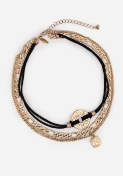 Runes Layered Necklace - Gold