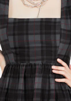 Salome Organza Check Mini Dress