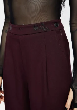 Salvia Floral Embroidered Balloon Trousers