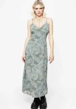 Sapphira Dragon Print Chiffon Midaxi Slip Dress
