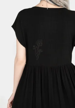 Scutellaria Embroidered Button Up Midi Dress