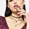 Shark Tooth Black Pearl Layered Necklace