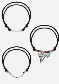 Shark Tooth Rope Bracelet Set