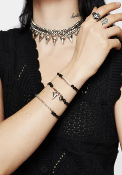 Shark Tooth Rope Bracelet Set