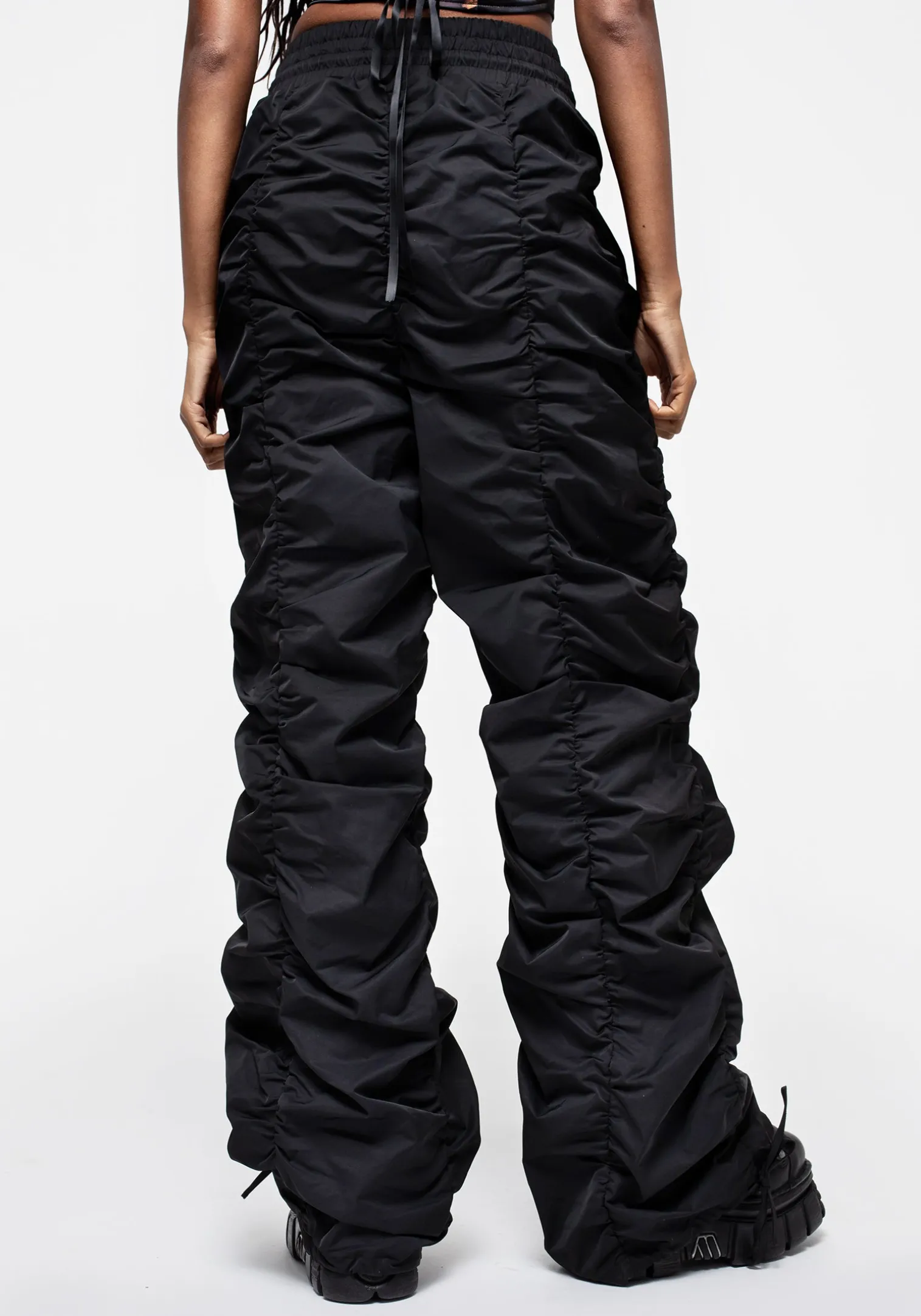 Shockwork Ruched Wide Leg Trousers