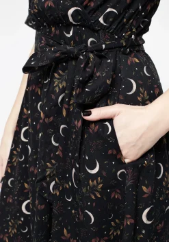 Sickle Moon Mini Wrap Dress