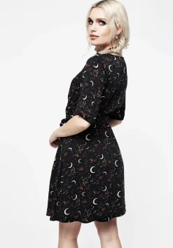 Sickle Moon Mini Wrap Dress