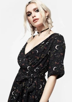 Sickle Moon Mini Wrap Dress