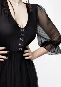 Sisterhood Ruched Hook & Eye Mini Skater Dress