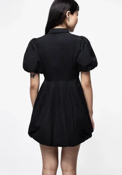 Skeleton Collar Bubble Hem Mini Dress