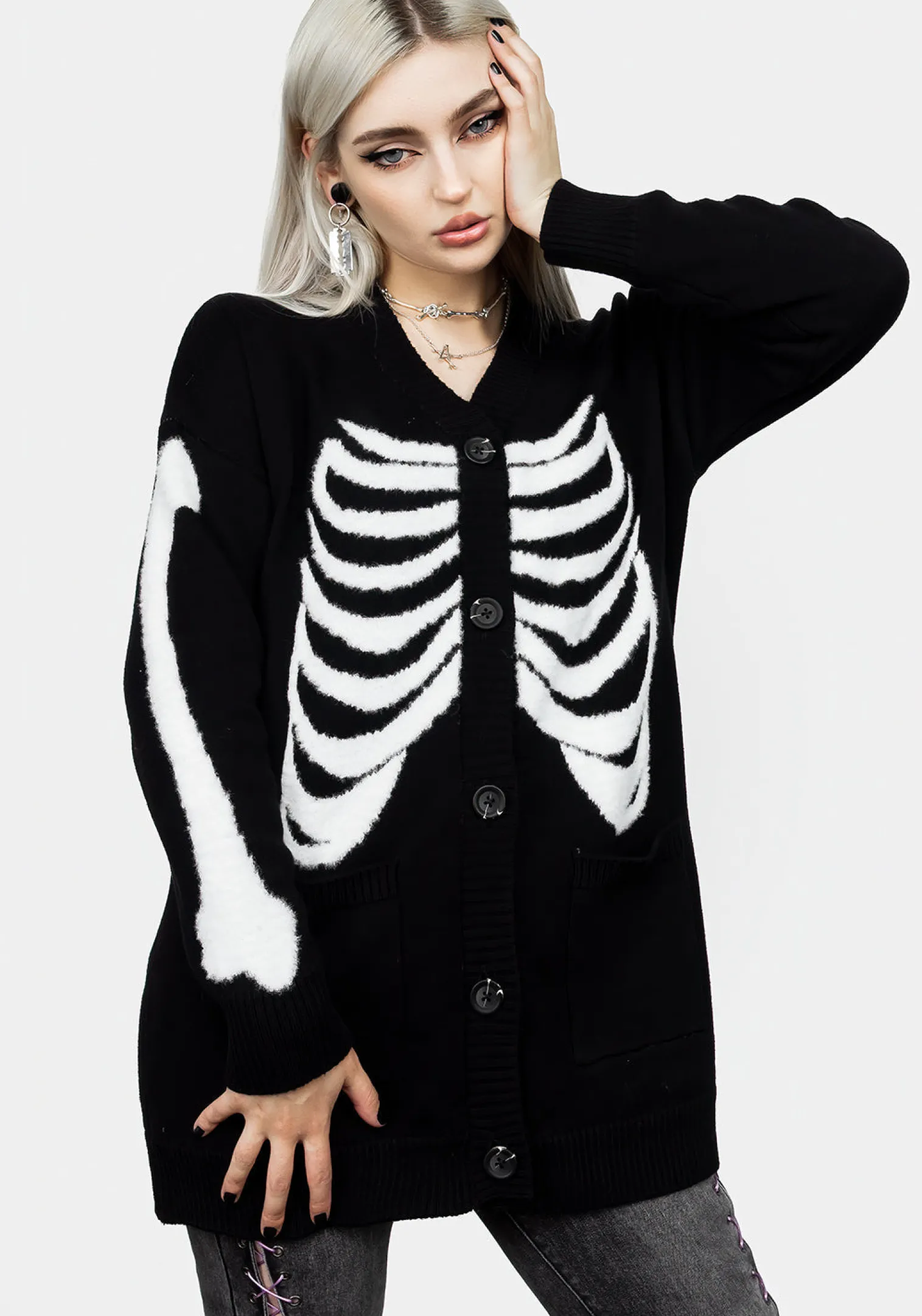 Skeletus Oversized Cardigan