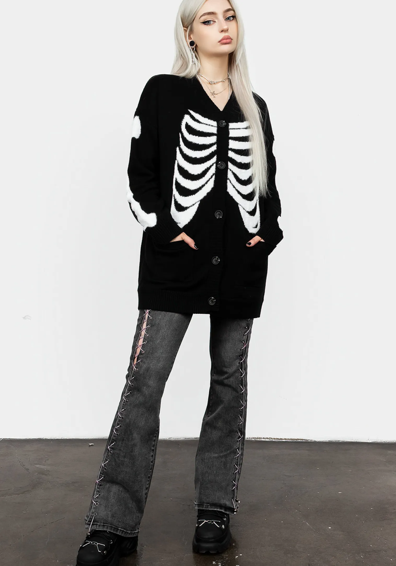 Skeletus Oversized Cardigan
