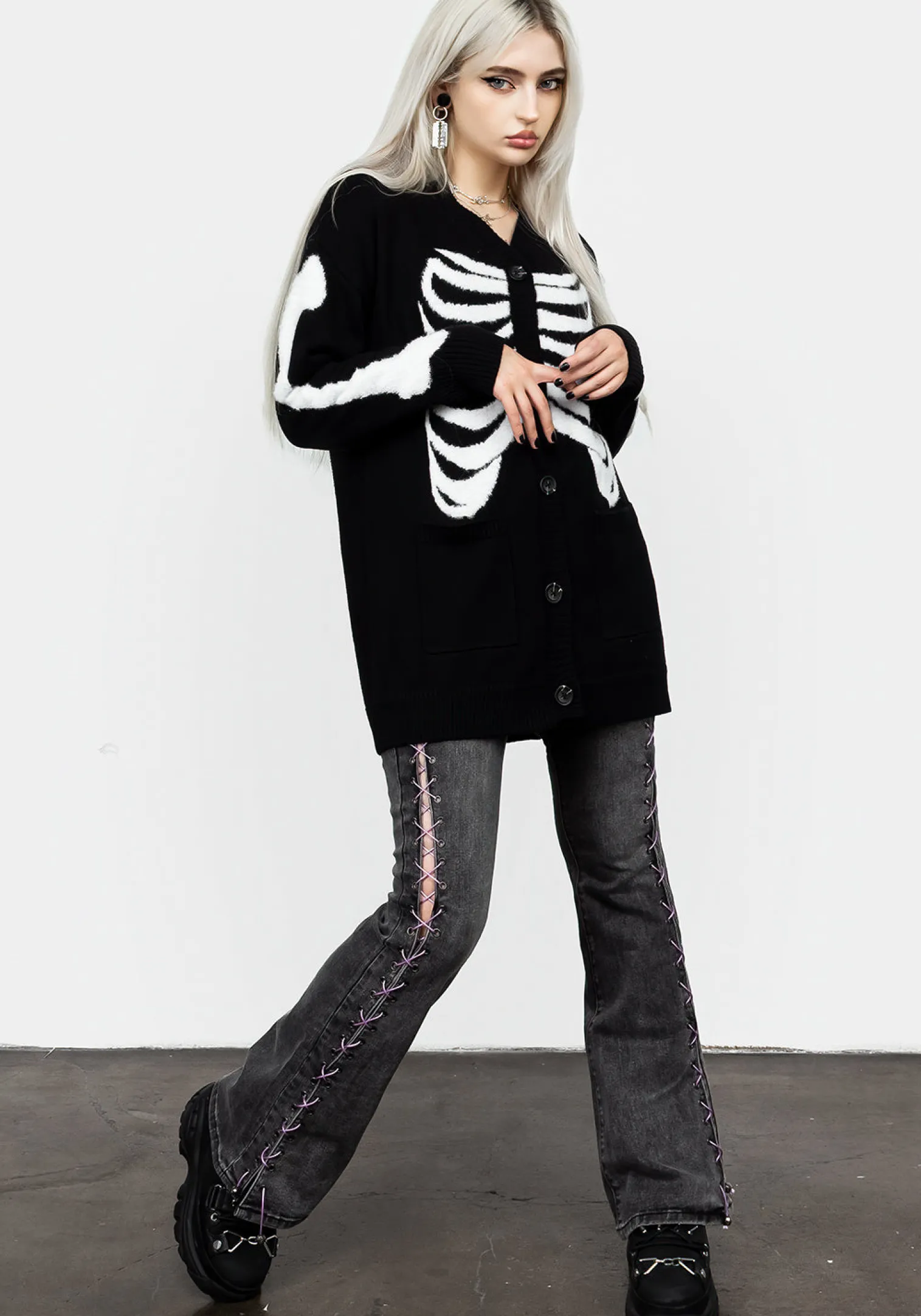 Skeletus Oversized Cardigan