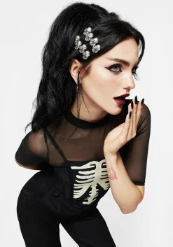 Skull Hair Clips
