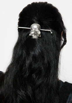 Skull Hair Slide with Pin
