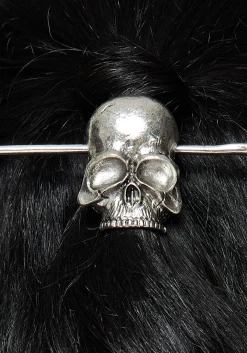 Skull Hair Slide with Pin