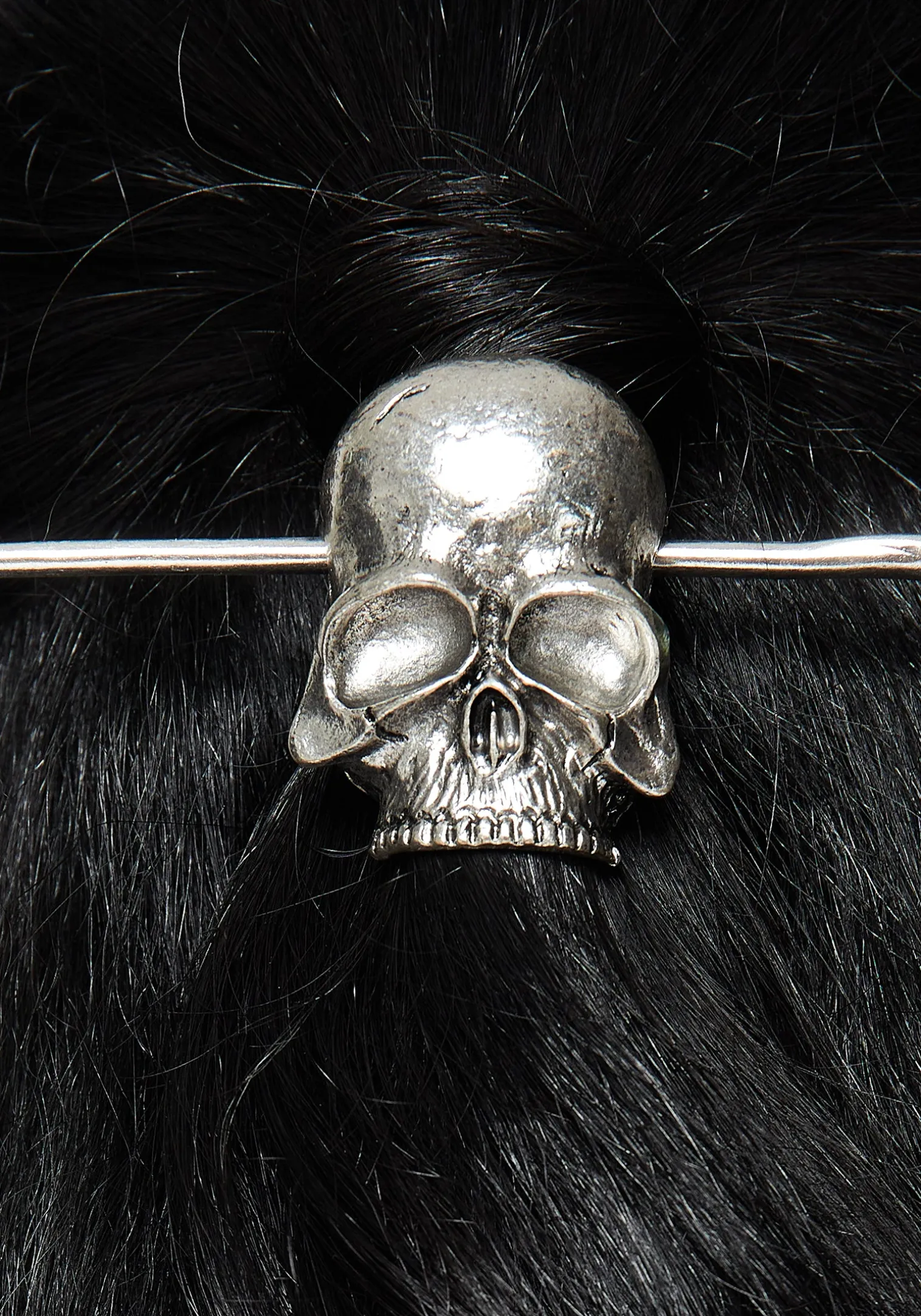 Skull Hair Slide with Pin