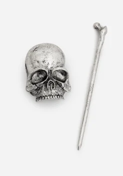 Skull Hair Slide with Pin