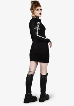 Skultro Mock Neck Bodycon Dress