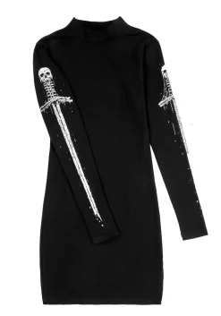 Skultro Mock Neck Bodycon Dress