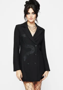 Slither Embroidered Blazer Dress