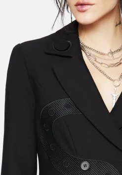 Slither Embroidered Blazer Dress