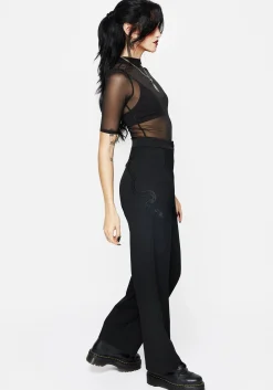 Slither Snake Embroidered Tailored Trousers