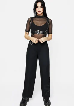 Slither Snake Embroidered Tailored Trousers